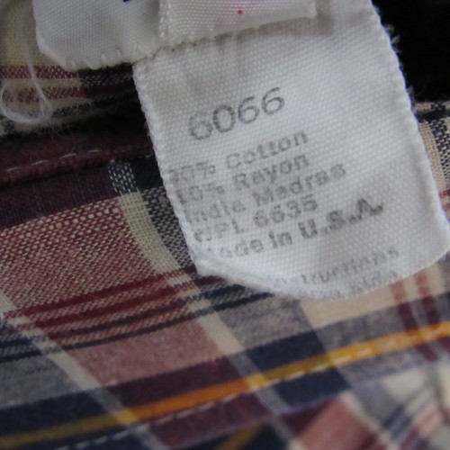 Vintage Woolrich Shirt Mens Large Short Sleeve India Madras Plaid USA Retro - Picture 6 of 6