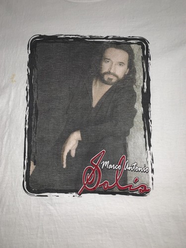 Camiseta Estilo Vintage Marco Antonio Solís Blanca Gráfica Talla L 21x29 - Imagen 3 de 5