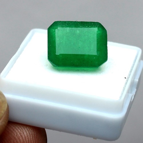 Piedra preciosa suelta certificada AAA 10 quilates berilo verde natural Afganistán corte esmeralda - Imagen 9 de 10