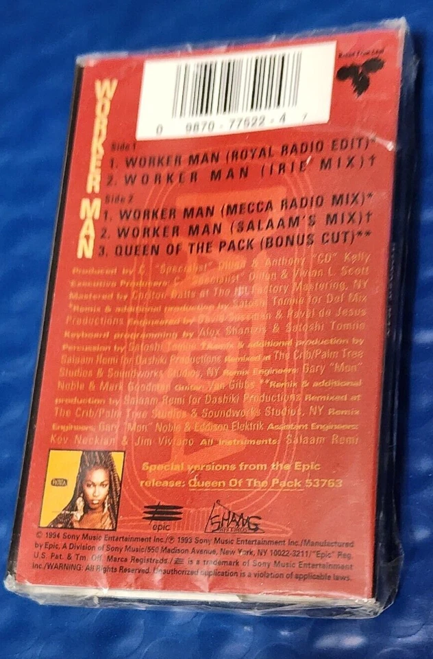 PATRA: Worker Man / Queen of the Pack Audio Cassette Tape 1994 Single New Sealed - Image 2 of 3