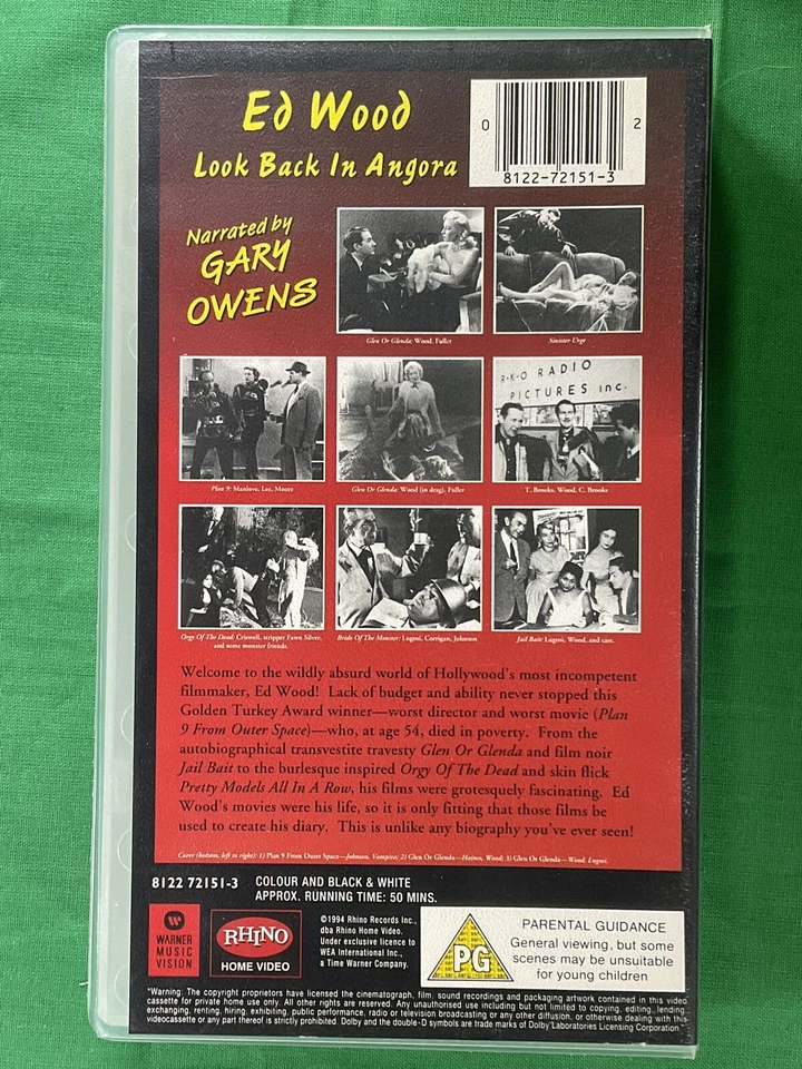 Ed Wood Look Back in Angora (Gary Owens), VHS Video - Image 2 of 3