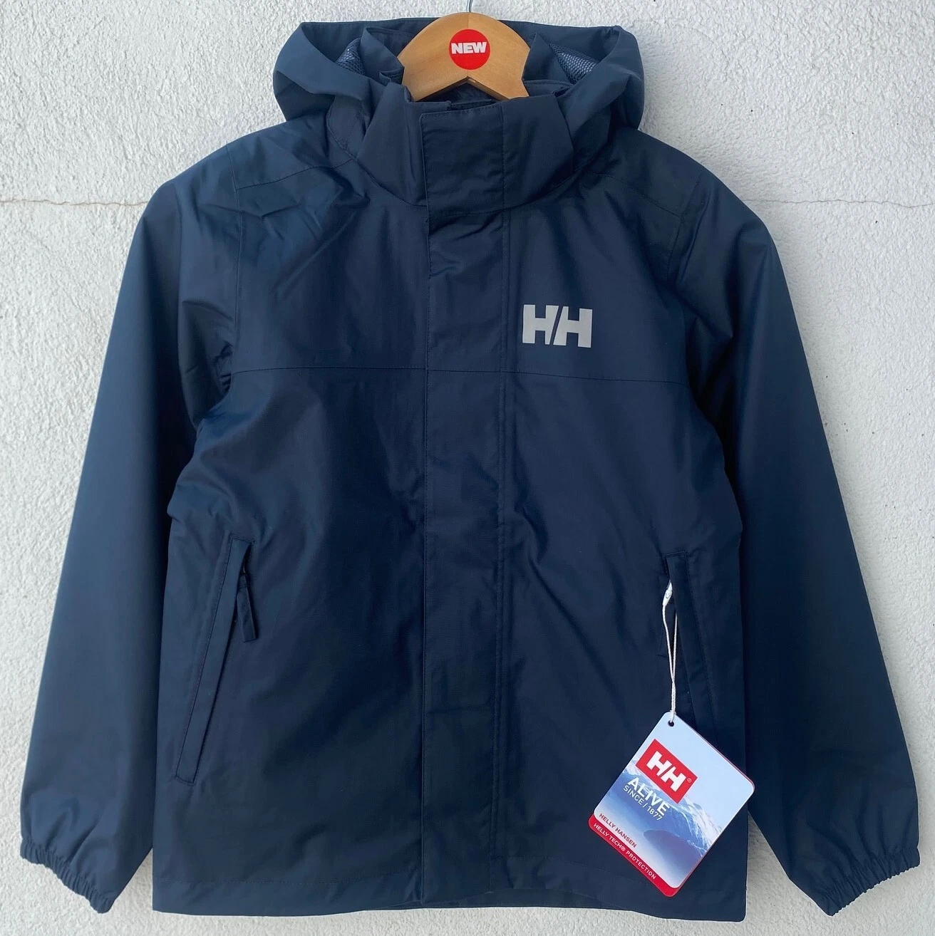 Helly Hansen Girl's Vancouver Rain Jacket BLUE $95, Size: 10