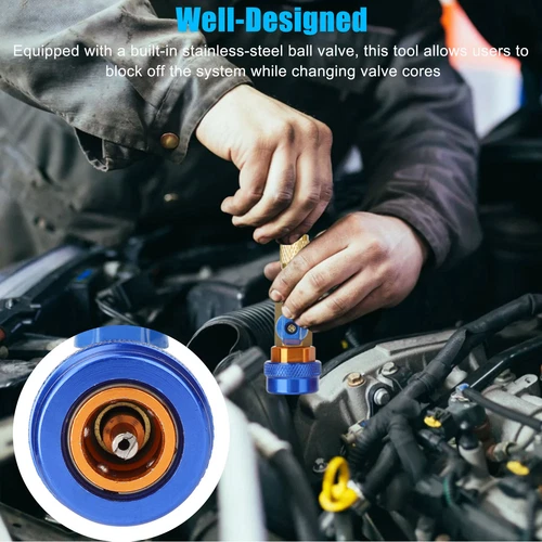 Valve Core Quick Remover Installer R134A High Low Pressure Tool Air Conditioning - Picture 6 of 9