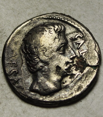 Rare genuine Ancient Roman silver Coin Denarius Augustus Spanish Caesaraugusta - Picture 2 of 5