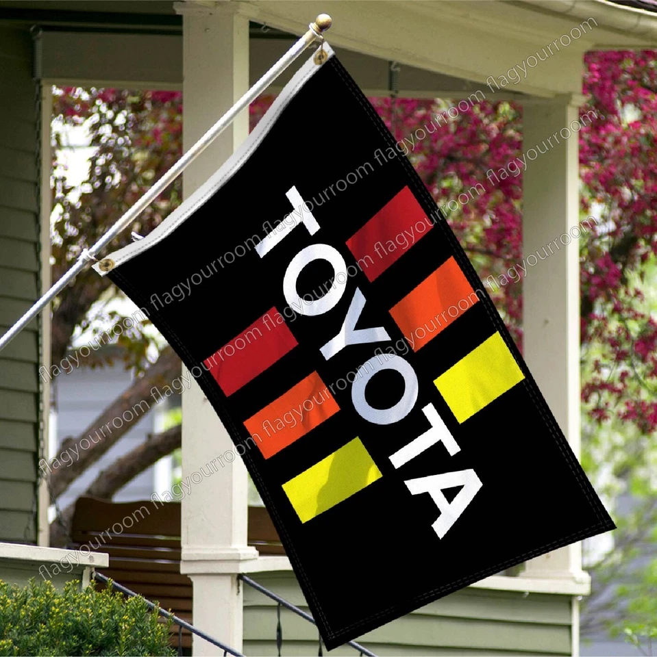 Cartel vintage JDM bandera Toyota Racing 3x5 ft TRD Supra Camry Tacoma Tundra Foto 3 de 4