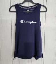 Champion Size Small Dark Blue Womens Active Gym Logo Tank Top