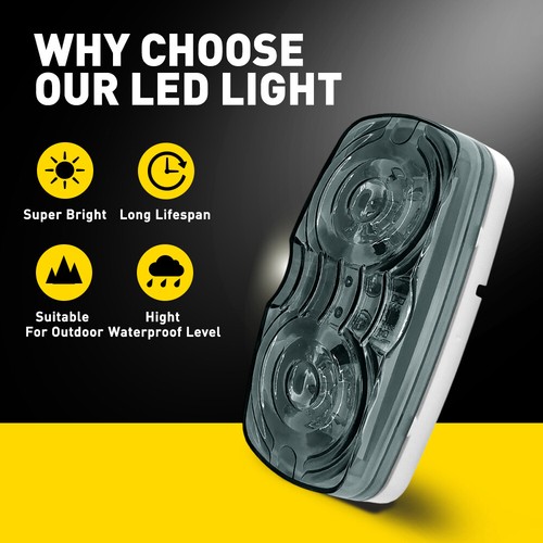 LED Clearance Side Marker Lights for Car Truck Trailer Pickup 24V 10SMD Bright - Picture 2 of 14