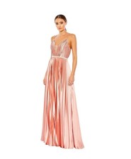 Mac Duggal 49039 Rose Gold Pleated Gown Size 16 298