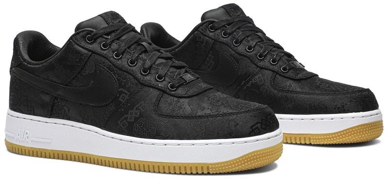 NIKE × CLOT × FRAGMENT AIR FORCE 1 '07 Nike x CLOT x Fragment Design Air Force 1 '07 'Black Silk