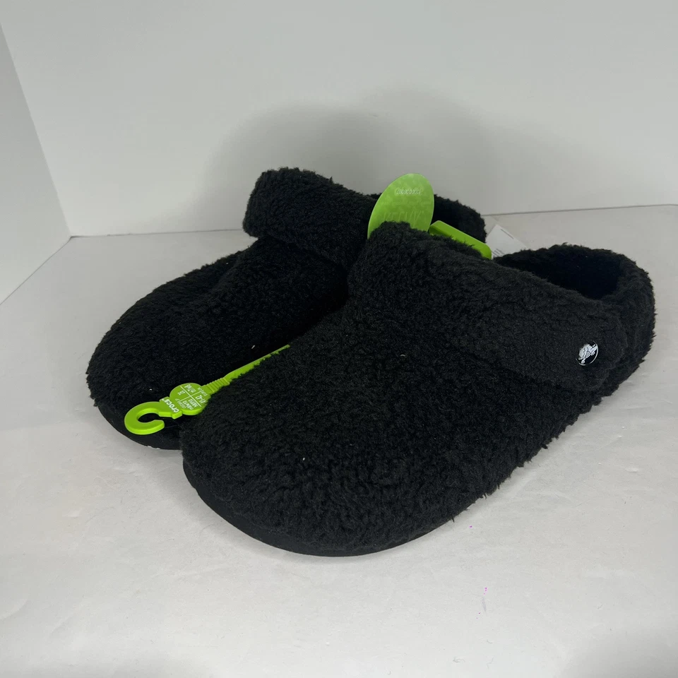CROCS CLÁSICO INVIERNO ACOGEDOR PANTUFLAS POLAR NEGRO 209386-001 Hombre’s talla 8, WMNS 10 Foto 4 de 4