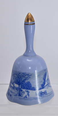 American Treasury currier & Ives ceramic Bell 1976 Copenhagen series limited Ed.