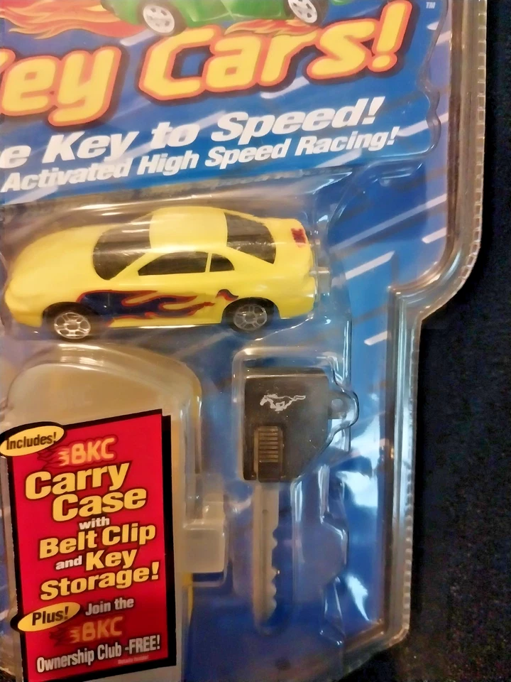 Vintage Blazin Key Cars! New Sealed Toy BKC The Key to Speed Yellow NOS #19011 - Image 2 of 3
