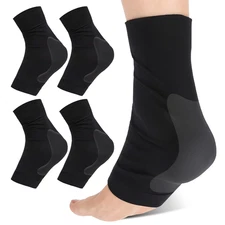 Achilles Tendon Heel Protector, Compression, Padded Sleeve, Gel Heels Socks