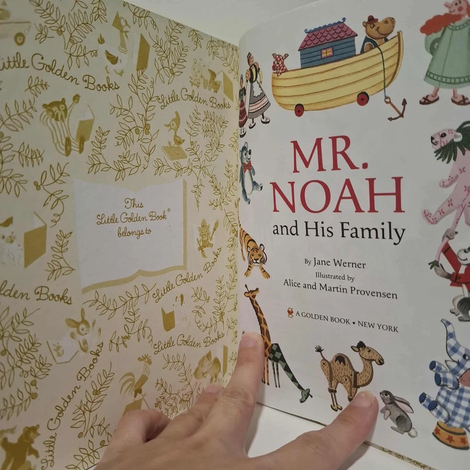 Mr. Noah and his Family - 2001 Random House - Pequeño libro dorado de colección - En muy buena condición Foto 2 de 4