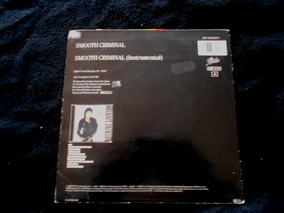 MICHAEL JACKSON/SMOOTH CRIMINAL/STICKER/EPIC/HOLLAND PRESS SP 7" - Photo 2/2