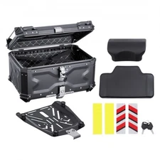 NEW VEVOR Motorcycle Top Case,Universal Aluminum Alloy Motorbike Tail Box with L