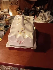 VTG PORCELAIN CHEESE DISH. 1316