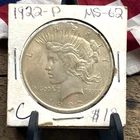 1922-P PEACE SILVER DOLLAR 90% Silver ~ C