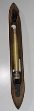 Vintage Large Wooden Weaving Shuttle Textile Loom & Textile Bobbin