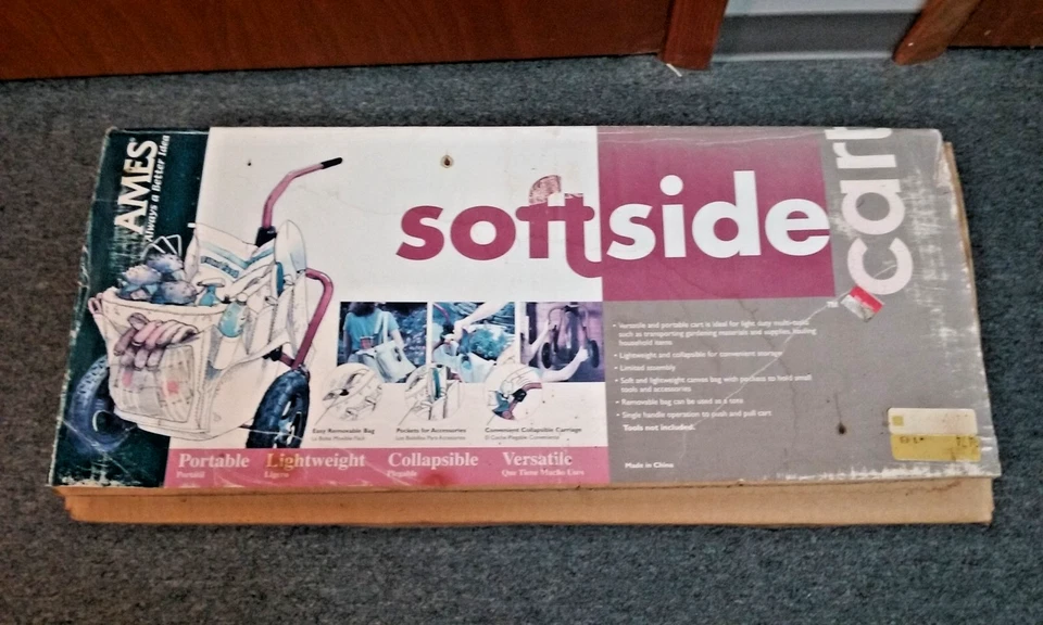 Carro utilitario de jardín plegable Ames Softside con bolsillos - Nuevo en caja abierta Foto 2 de 4