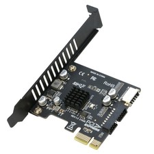 PCIe to 20Pin + Type-E Internal Card, PCI-e x1 to (19+1) Pin USB 3.0 Socket a...