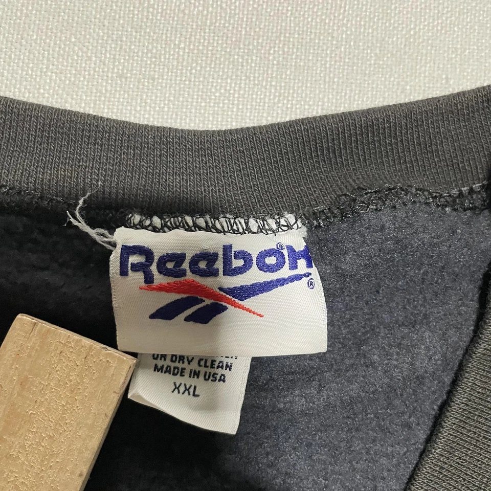 Sudadera Chaleco Vintage Reebok Para Hombres 2XL Negro Cuello en V Golf Tenis Hecha en EE. UU. 90s Foto 3 de 4