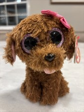 Ty MADDIE the Dog Beanie Boo - 6” NEW Brown Hair, Fluffy New With Tags