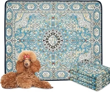 Qeils Washable Pee Pads for Dogs, 2 Pack Reusable Puppy Pads 36"x41" Super Absor