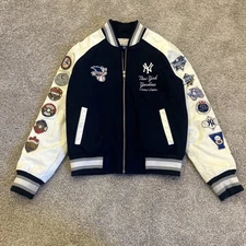 NY Yankees Varsity Jacket Medium Full Zip Patches G-III MLB Merchandise 26xChamp