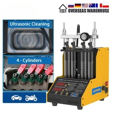 Car Fuel Injector Cleaner Tester 4 Cylinders Motorcycle Petrol Injection Nozzles