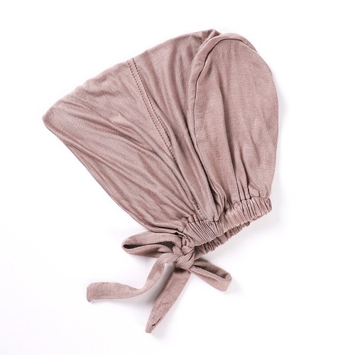 Lotti Donne Musulmane Cravatta Schiena Elastica Hijab Sottoscarsa Cappellini Testa Cotone Avvolgimento - Foto 20 di 38
