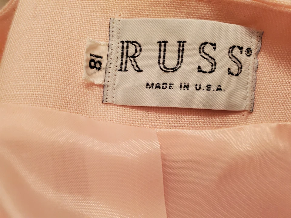 Russ Womens Blazer Jacket Coat Size 18 Pink - Image 2 of 4