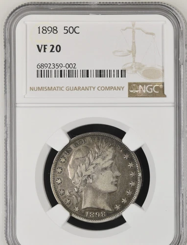 1898 Barber Half Dollar NGC VF20