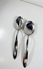 Vintage Stainless 9" Slotted  Solid Serving Casserole Spoons