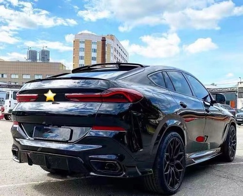 Alerón labial de extensión de faldón lateral negro brillante ABS para BMW X6 G06 M 2020 UP Sport - Imagen 7 de 11