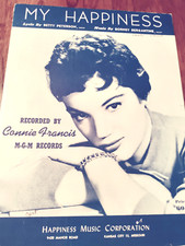 SHEET MUSIC MY HAPPINESS RECORDED BY CONNIE FRANCIS 1955