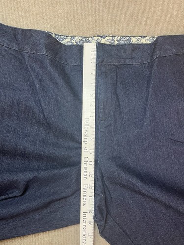 D&Co Plus Denim Jeans 28W 47x29 Pants Straight Flat Dark Wash Comfort Pockets - Picture 10 of 15