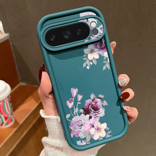 Floral Phone Case For Google Pixel 9 Pro XL 8A 8 Patterned Shockproof TPU Cover - Foto 24 di 27
