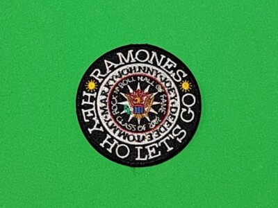 RAMONES ''Hey Ho Let's Go'' Patch Aufnäher / Bügelbild (a) Rock Musik Festival