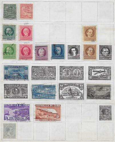 16 Spanish Caribbean Island Colony Stamps from Quality Old Antique Album - Afbeelding 1 van 1