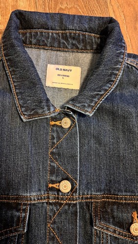Old Navy Women's Denim Button up Long Sleeve Jean Jacket Medium Size Large - Picture 2 of 11