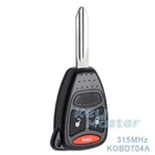 for Dodge Caliber Ram Mitsubishi Raider 04-2013 Keyless Remote Key Fob KOBDT04A