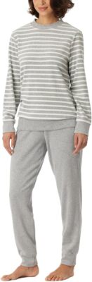 Schiesser Schlafanzug Lang Frottee Bündchen Blümchen Mint Kids Nightwear 181829 708