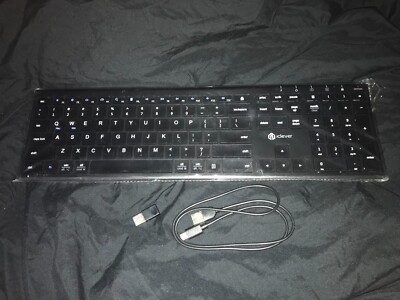 NEW iClever Wireless Rechargable Slim Keyboard - Black