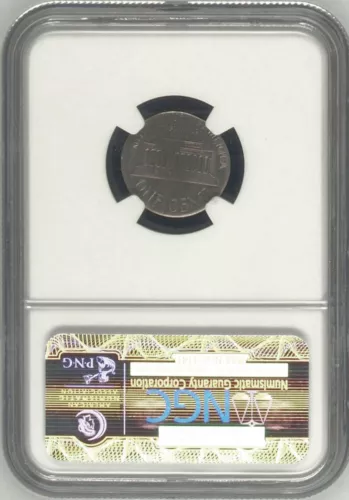 1966 NGC MS64 Lincoln Cent Struck on Roosevelt Dime Planchet 🔴 1C on 10C Blank!