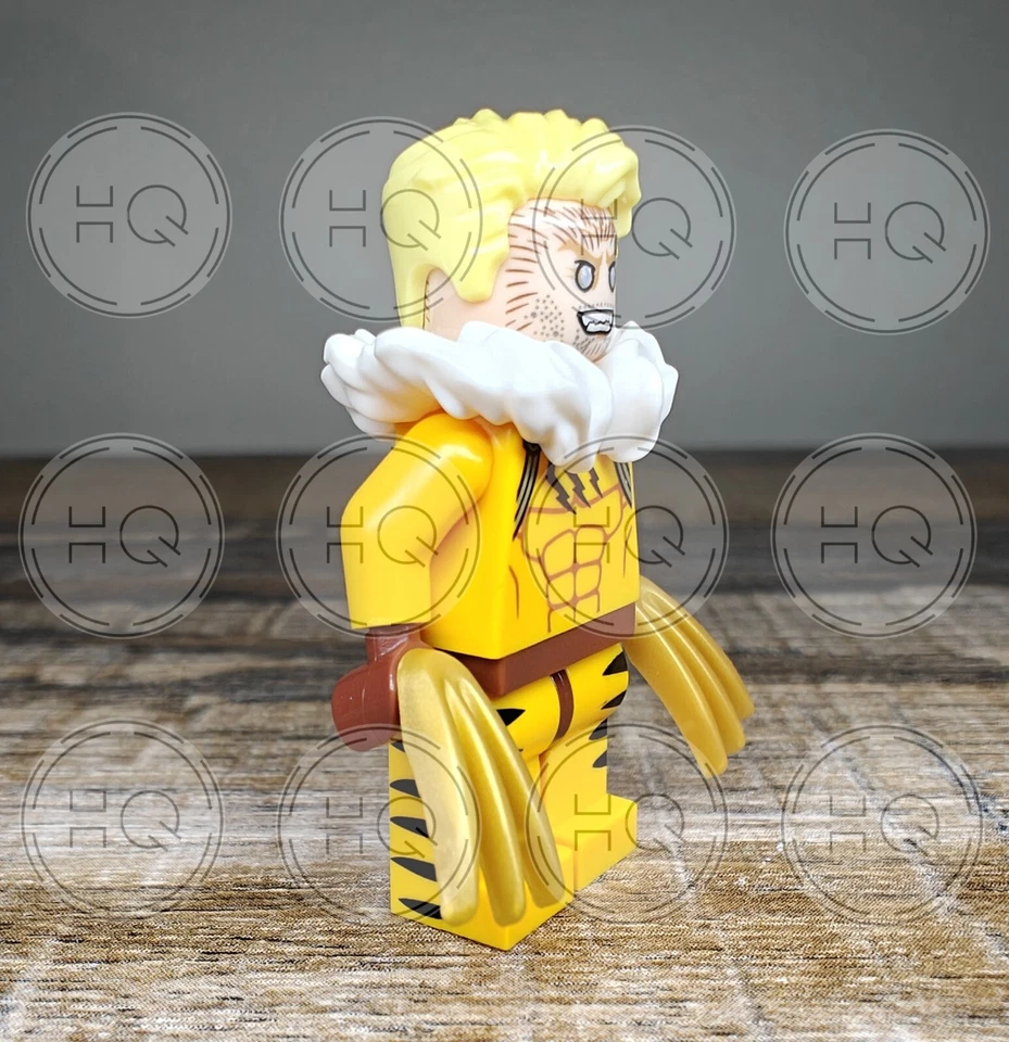 **NUEVO** 100% LEGO Minifigura de Supervillano Diente de Sable X-Men Foto 3 de 3