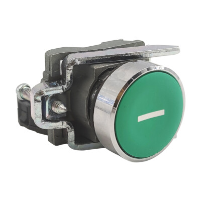 XB4-BA3311 Push button metal XB4,green 22mm spring return marked I 1NO XB4BA3311