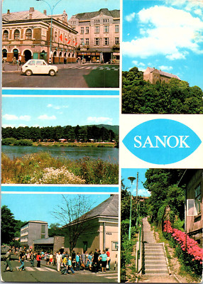 Postcard. Multiple Views of Sanok. Poland.