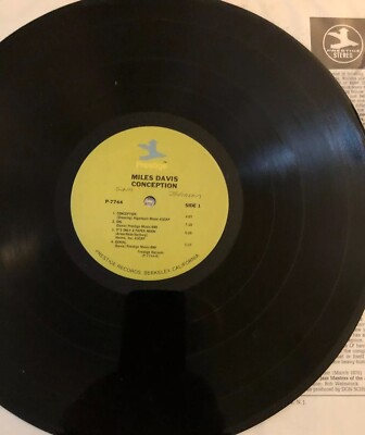 MILES DAVIS - CONCEPTION JAZZ LP Prestige P-7744 Excellent So