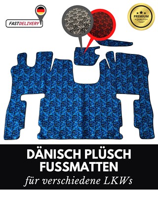 LKW Fußmatten im Dänisch Plüsch Style für viele Modelle auf Bestellung Oldschool